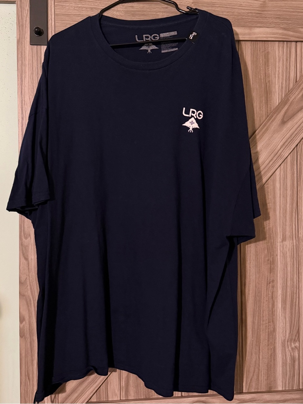 LRG Navy Short Sleeve Logo Crew Tee